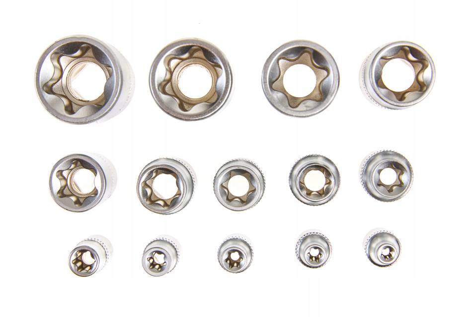 Набір торцевих головок із внутрішнім шліцем TORX E4-E24 14 шт. (17309347722) - фото 3 Набір торцевих головок із внутрішнім шліцем TORX E4-E24 14 шт. (17309347722) - фото 3