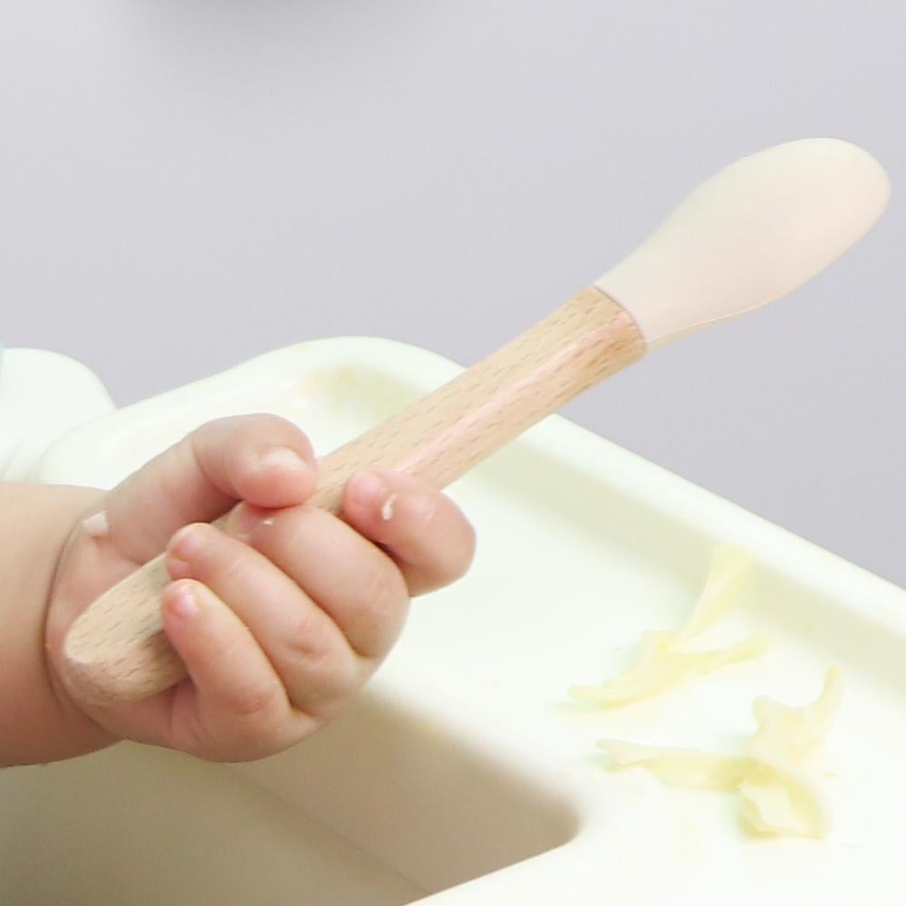 Набір дитячого посуду Cheeks з гризунком прорізувачем-брязкальцем Бежевий (28110864) - фото 12