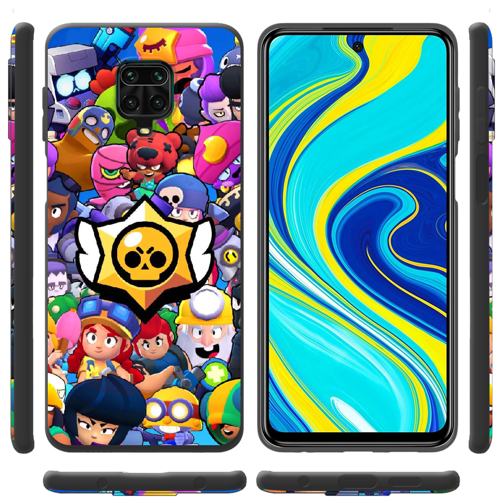 Чохол Boxface Xiaomi Redmi Note 9S Brawl Stars Чорний силікон (39475-up2389-39914) - фото 2