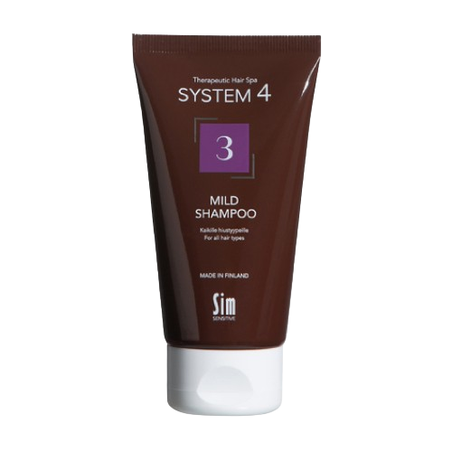 Шампунь Sim Sensitive System 4 3 Mild Shampoo для сухих окрашенных и поврежденных волос 75 мл (6417150024246) - фото 1