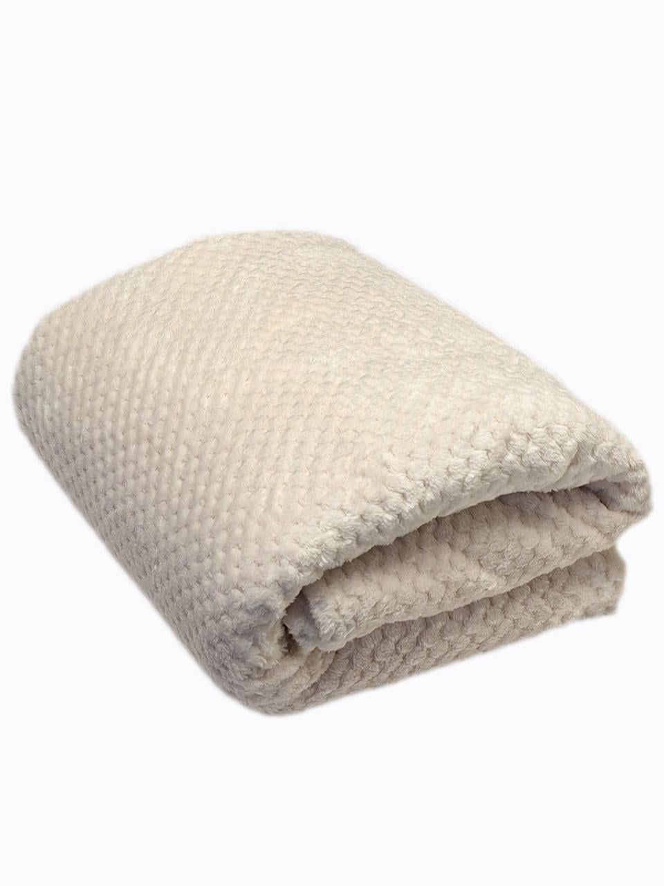 Плед флисовый Colorful Home Бамбук евро 200x220 см Молочный (2087)