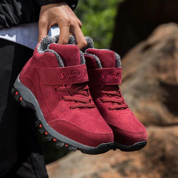 Кроссовки унисекс зимние подкладка и стелька из плюша KA00605-7 р. 39 24 см Красный (KA00605-7) - фото 3