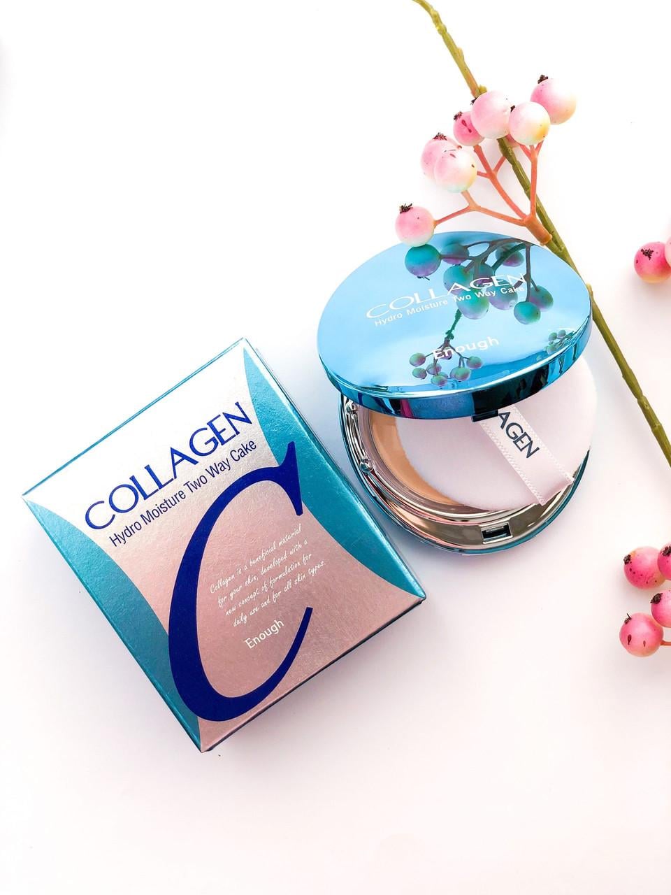 Пудра увлажняющая коллагеновая Enough Collagen Hydro Moisture Two Way Cake SPF25 PA++ 13 г + Refill 13 г #21 (1486711861)