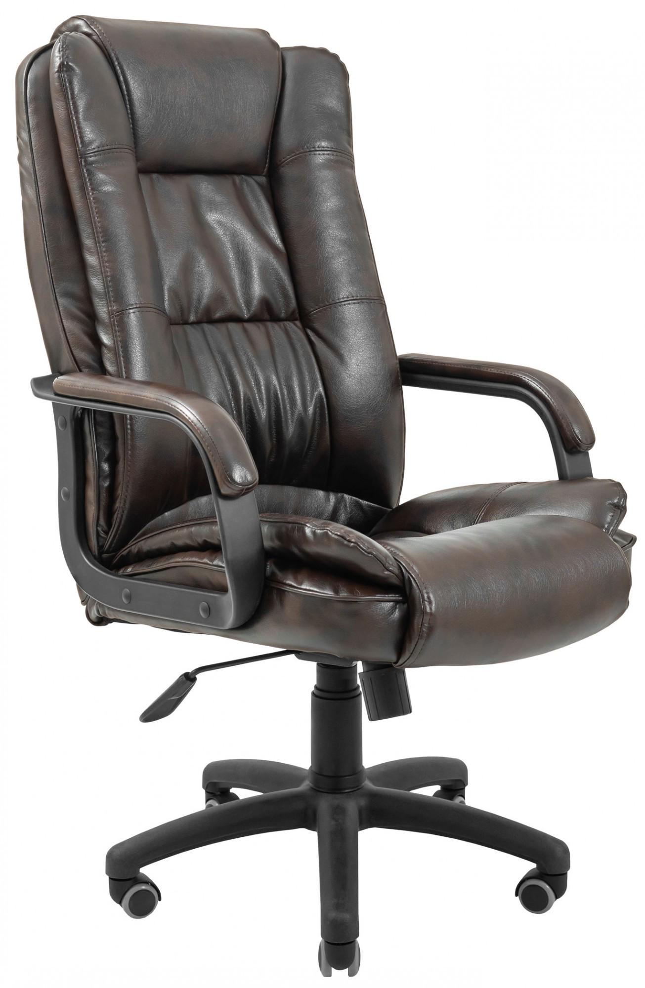 Кресло офисное компьютерное California Титан Dark Brown ПлаStick Рич М3 MultiBlock Коричневый