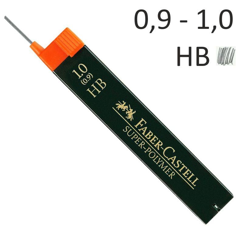 Грифель для механічного олівця Faber-Castell SUPER-POLYMER, 0,9 мм. НB, , (120900)