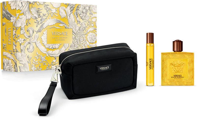 Подарочный набор для мужчин Versace Eros Energy парфюмированная вода 100 мл/мини 10 мл и косметичка (401991)