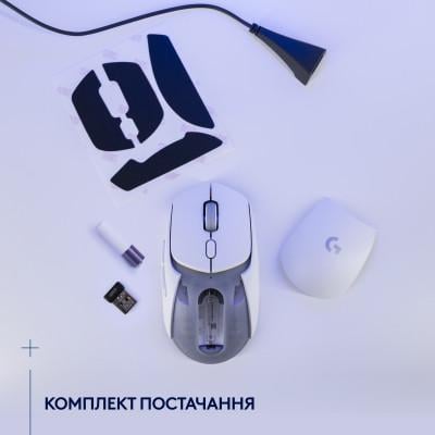 Комп'ютерна мишка Logitech G309 Lightspeed Wireless/Bluetooth White (910-007207) - фото 9