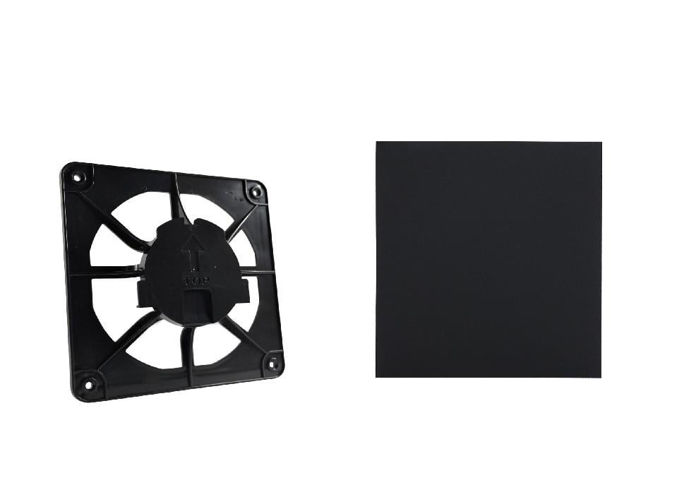 Вентиляційна решітка AirRoxy dRim grill та пластикова панель Чорний матовий (02-380159)