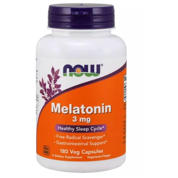 Мелатонін для сну NOW Foods Melatonin 3 мг 180 Veg Caps