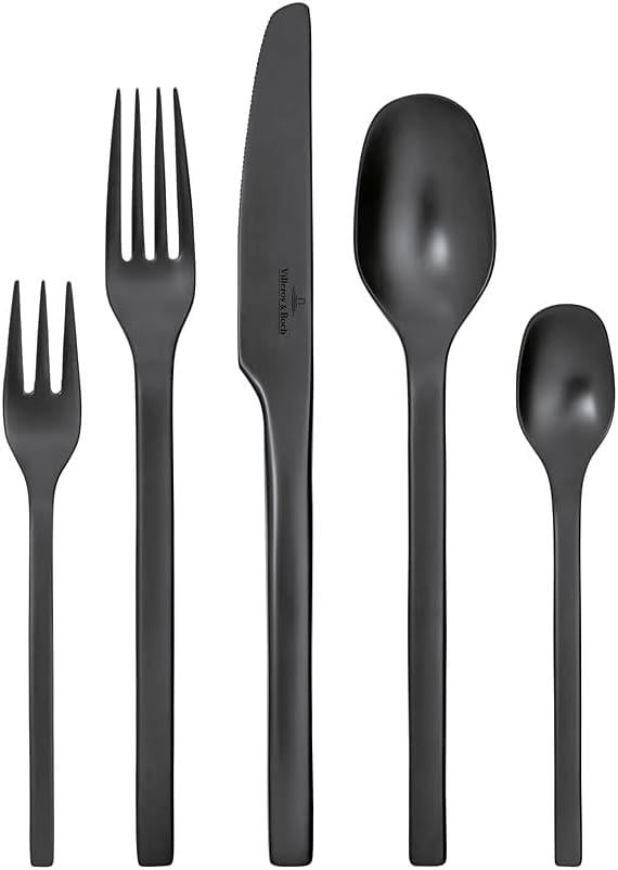 Набор столовых приборов Villeroy & Boch Manufacture Rock 20 пр. Black (1265569058)