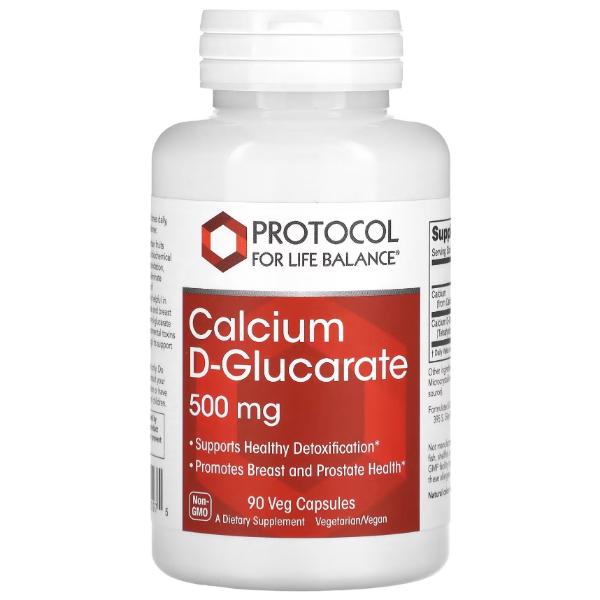 Микроэлемент Кальций Protocol for Life Balance Calcium D-Glucarate 500 мг 90 вег. капс. (23712918) Микроэлемент Кальций Protocol for Life Balance Calcium D-Glucarate 500 мг 90 вег. капс. (23712918)