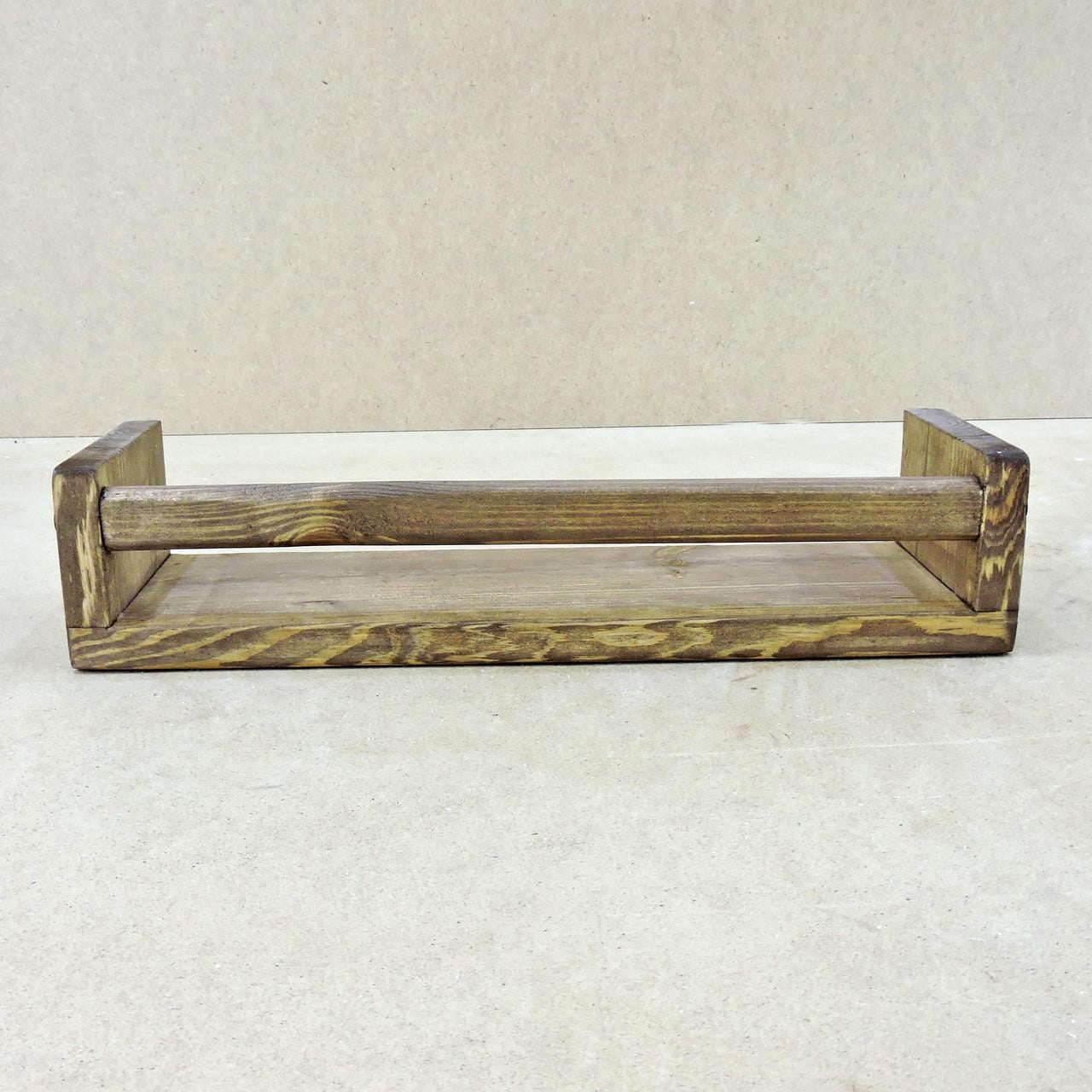 Полка настенная из дерева Кингкей 40 см Капучино (НСП-401009)