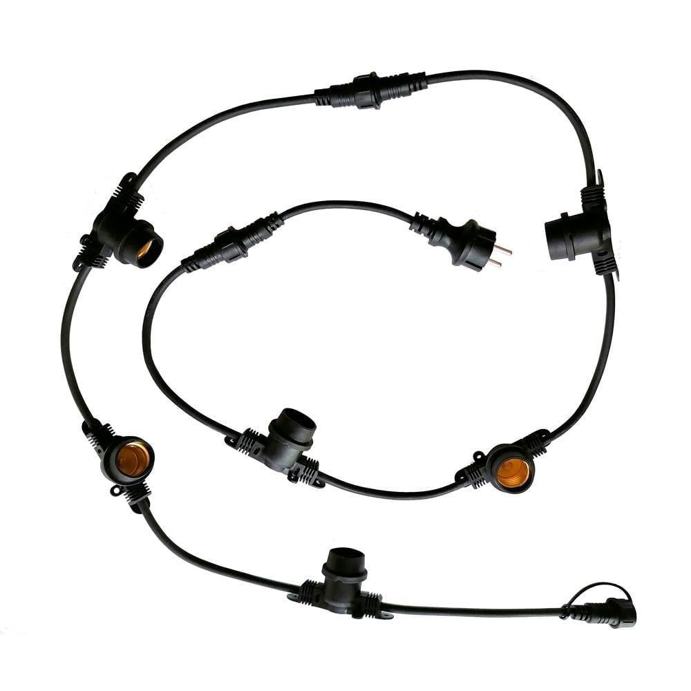 Прибор осветительный Velmax из кабеля и цоколей 20хЕ27 10 м (27813815)