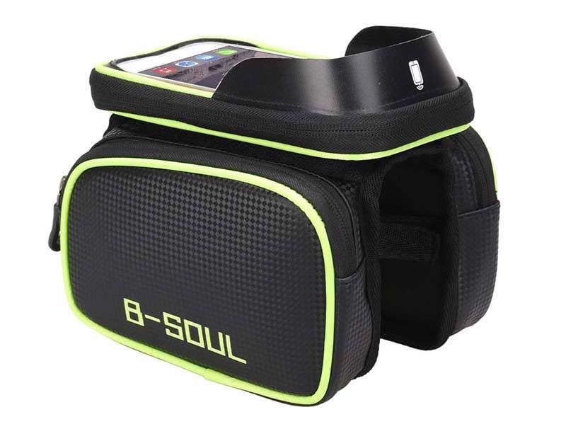 Велосипедна сумка на раму для смартфона B-SOUL Зелений