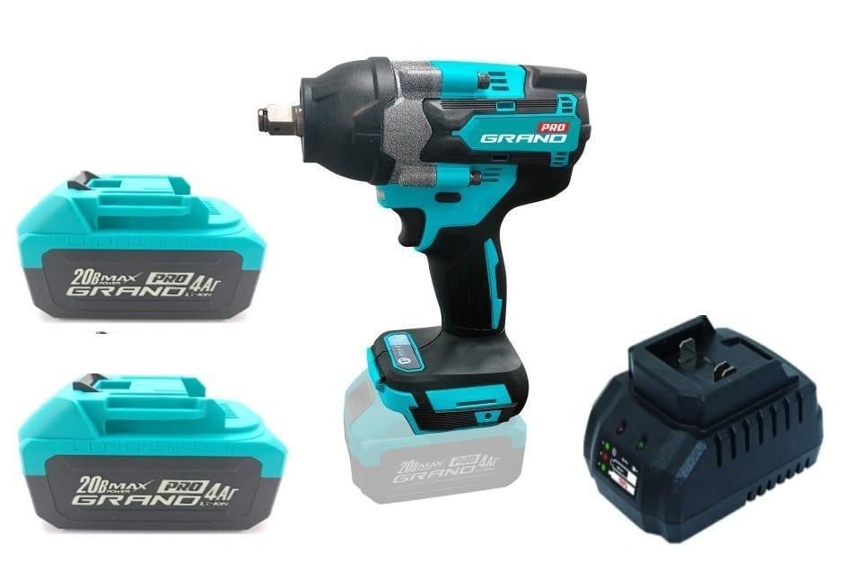 Гайковерт аккумуляторный ударный Grand АГ-800UBL аккумуляторы 2 шт./зарядное устройство (17516417)