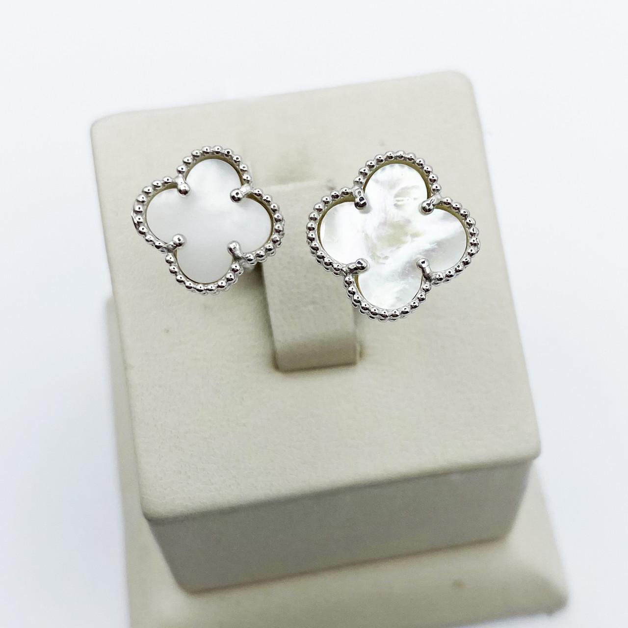 Кольцо серебряное Клевер с перламутром р. 17,5 4,57 г (1873967217)