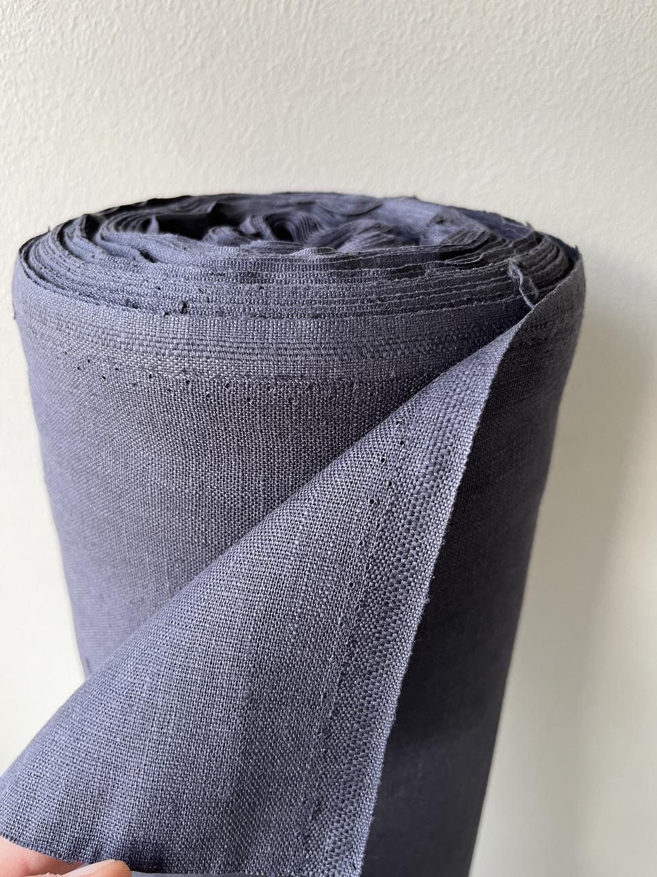 Ткань для скатертей LINEN PLUS 100% лен 143 см 1344 Баклажановый - фото 2