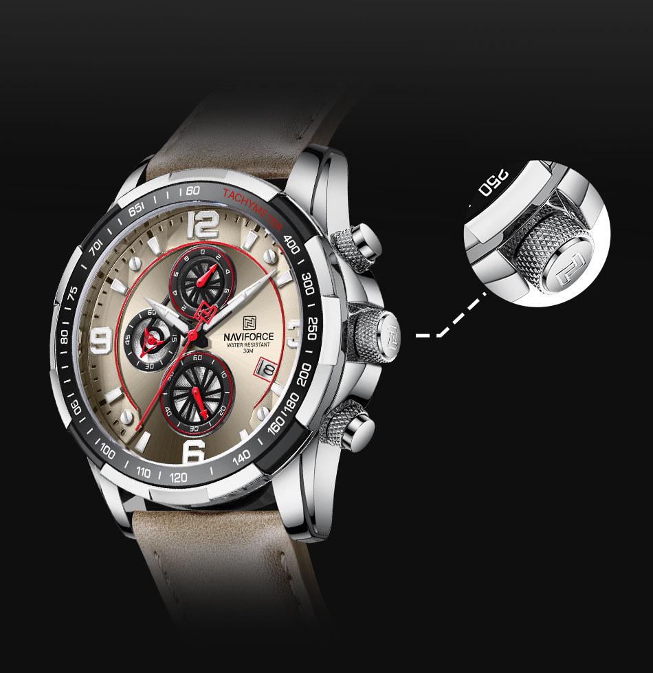Часы наручные мужские Naviforce Peru Silver (1266) - фото 9 Часы наручные мужские Naviforce Peru Silver (1266) - фото 9