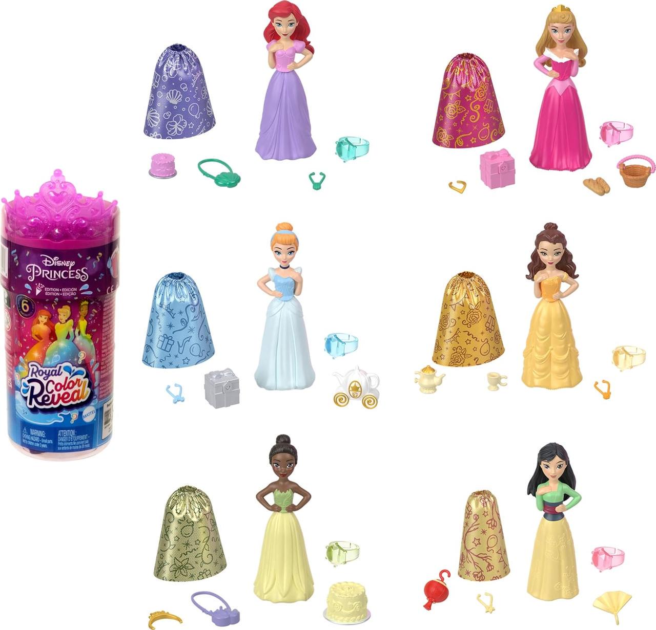 Набор-сюрприз с мини-куклой Disney Princess Royal color reveal (HMK83)