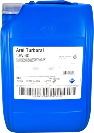 Моторное масло ARAL Turboral 10W-40 20 л (15bcd2)