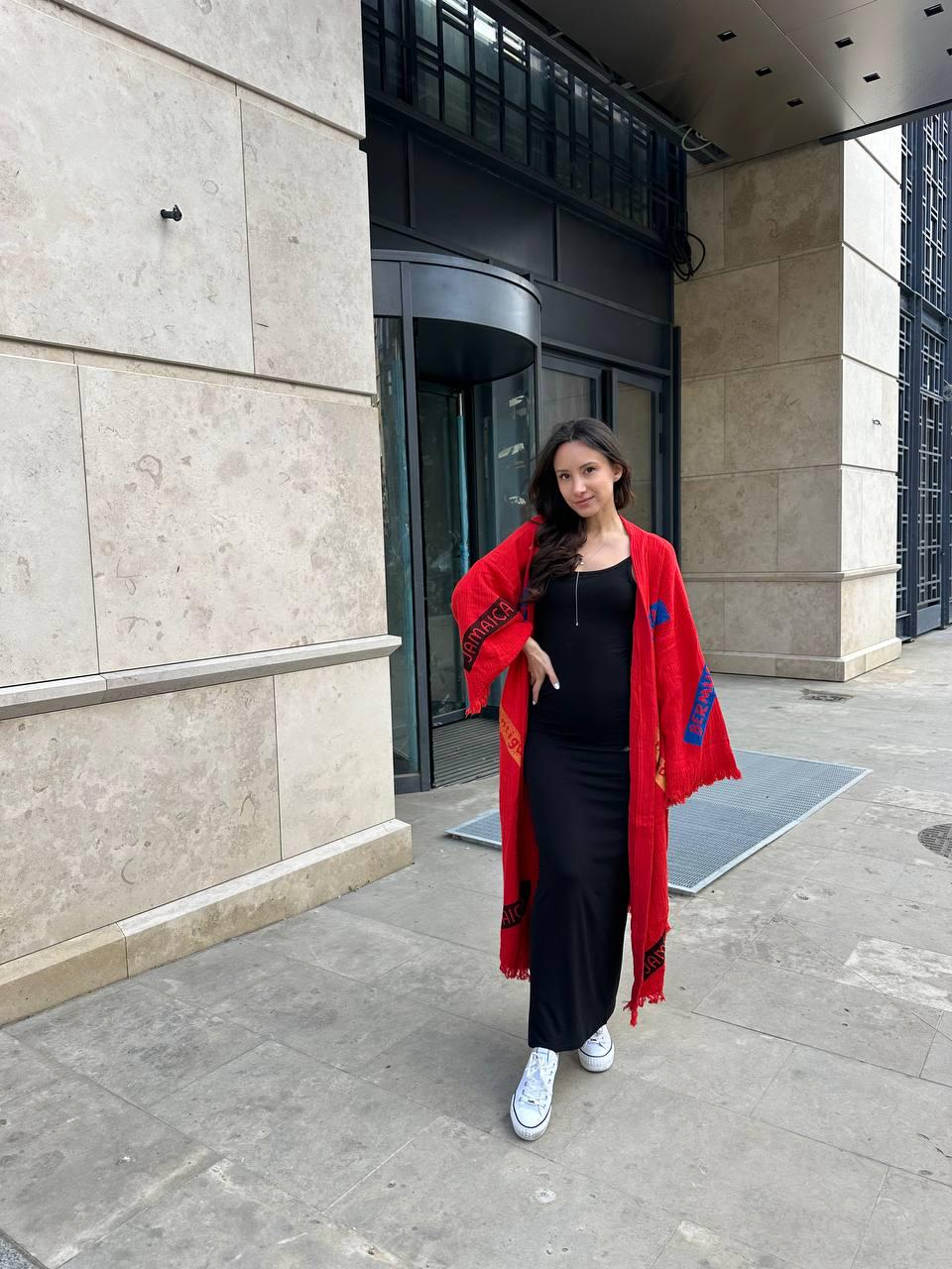 Халат-кимоно женский one size Красный - фото 4