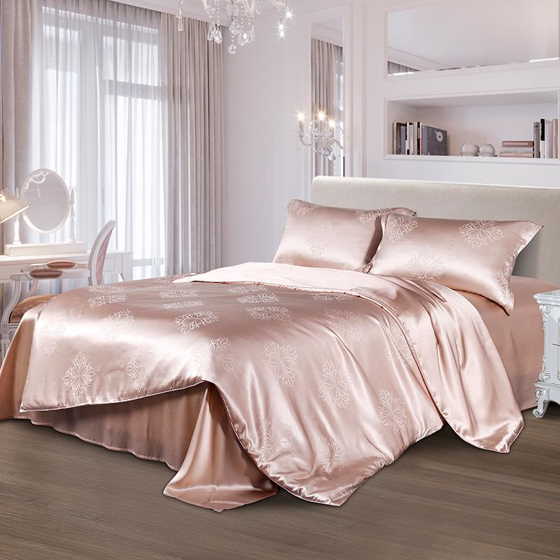 Комплект постельного белья SILK KISS Нагината King Size 200x230 см Розовый (13524262) - фото 2