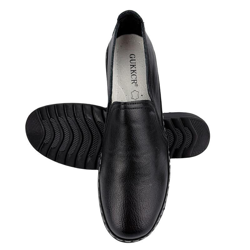 Мокасини жіночі шкіряні батали 2074-1 p. 41 26 см Чорний