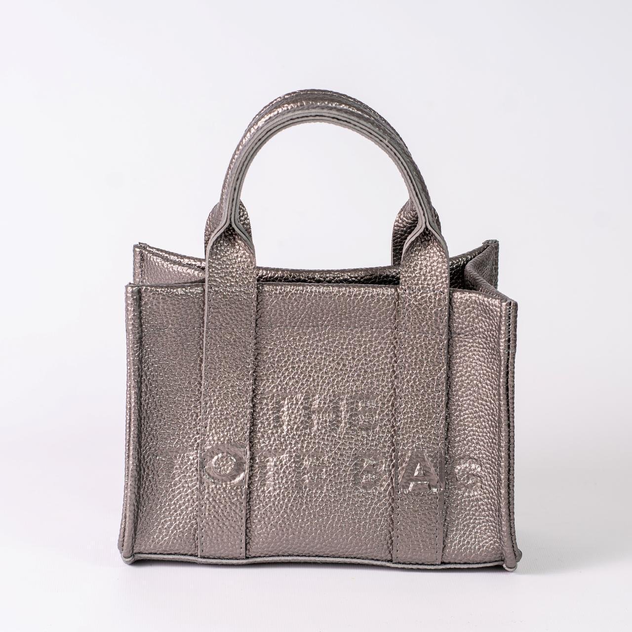 Сумка женская тоут XENIA № 40-24 из эко-кожи Серый - фото 1