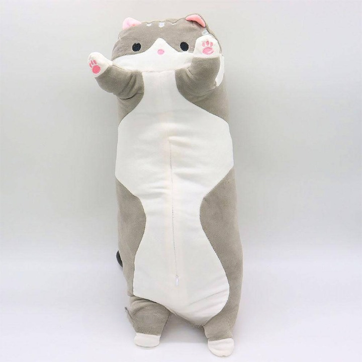 Мягкая игрушка с пледом Кот-батон 60 см 110х160 см Серый (2117-241) - фото 6