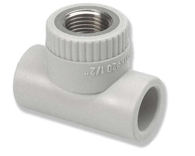 Тройник с металлической внутренней резьбой Wavin Ekoplastic 32 мм Rp-1 (STKI03232X)