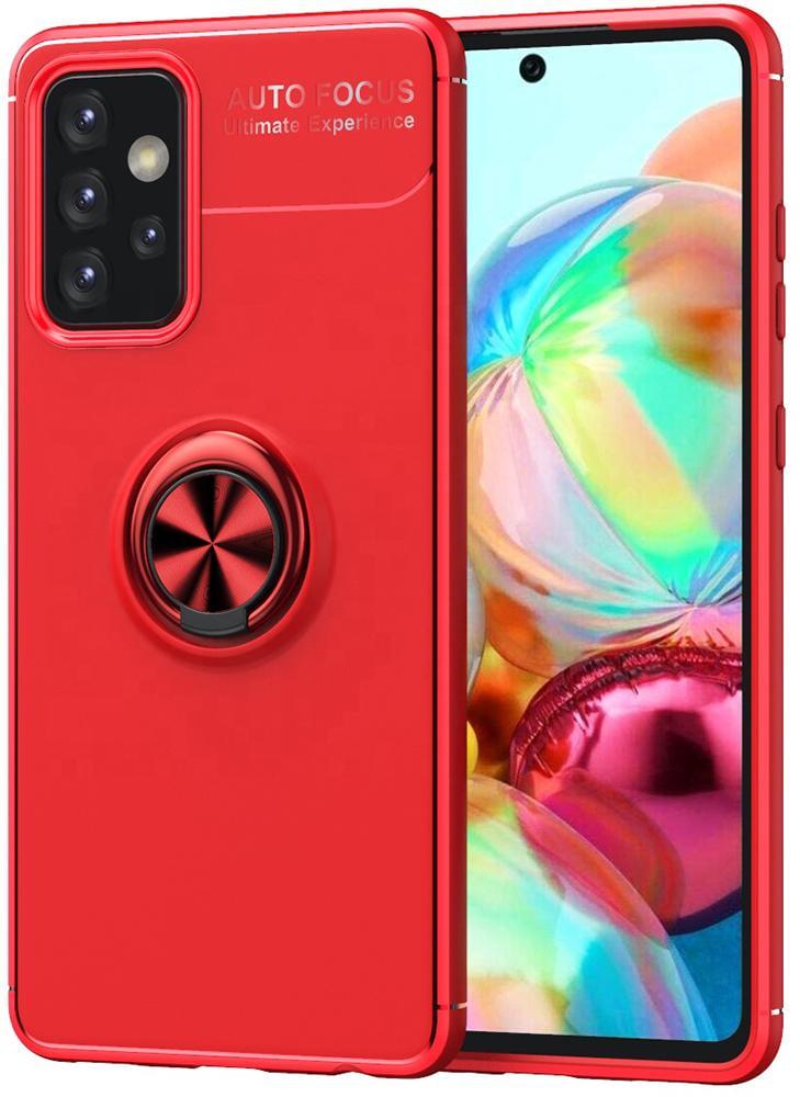 Чехол с кольцом Auto Focus для Samsung Galaxy A52 A525 Red (20988-2D)