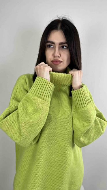 Джемпер жіночий ART KNIT Sofia oversize Яблуневий - фото 1 Джемпер жіночий ART KNIT Sofia oversize Яблуневий - фото 1