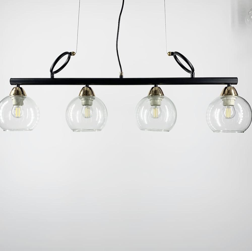 Светильник удлиненный на 4 прозрачных плафона (YQ 307/4) - фото 4 Светильник удлиненный на 4 прозрачных плафона (YQ 307/4) - фото 4