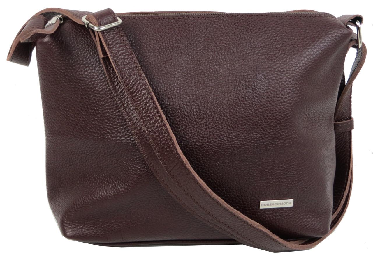 Сумка кожаная на плечо Borsacomoda 810.036 Бордовый