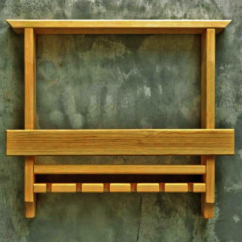 Полка для вина настенная из дерева Мураяма Сиена (ПНК-002605)