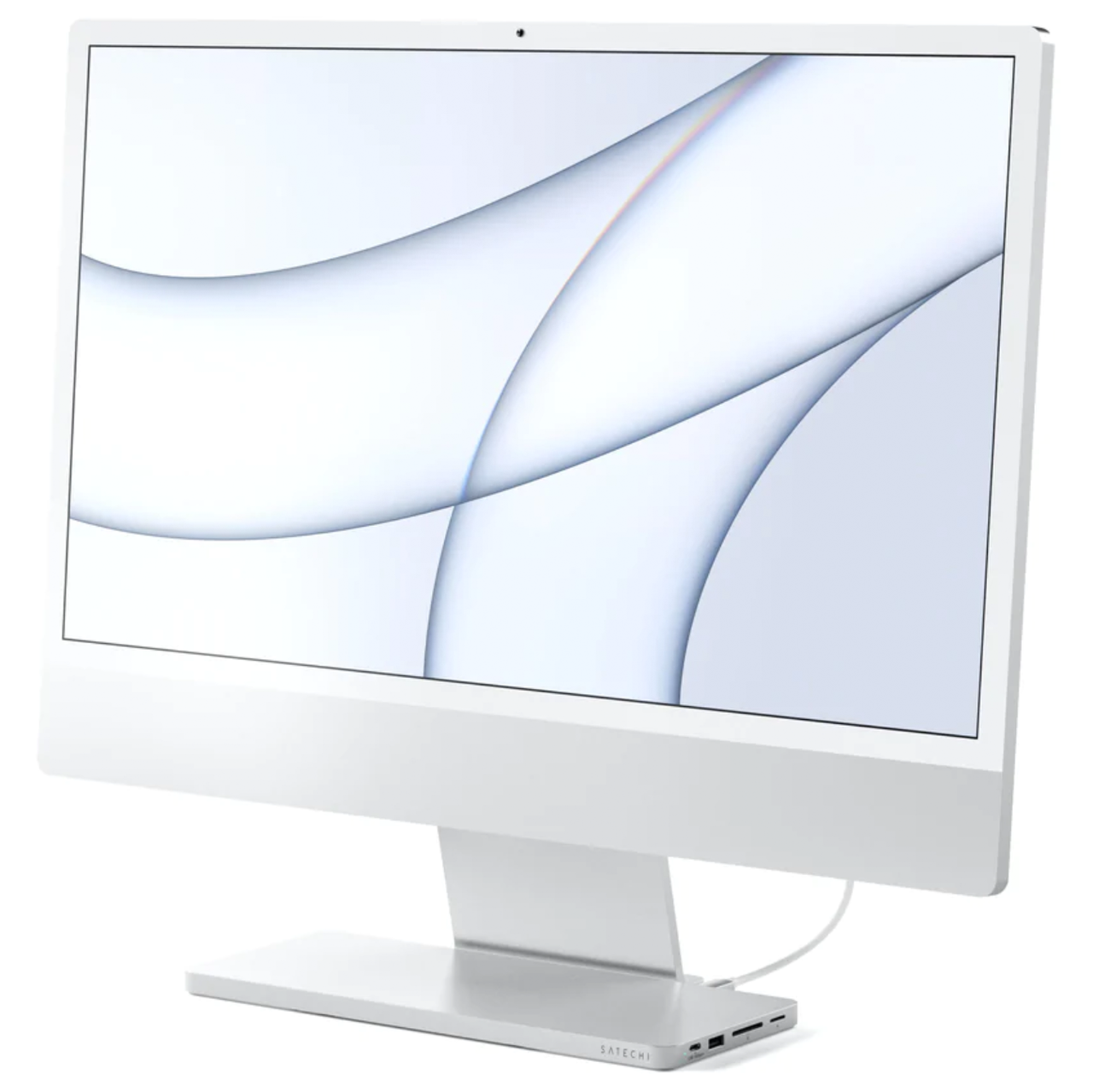 Хаб-адаптер, док-станция Satechi Aluminum USB-C Slim Dock for iMac 24", Silver (ST-UCISDS)