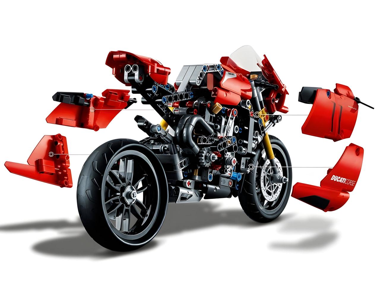 Конструктор Technic Ducati Panigale V4 R 646 деталей (10272) - фото 5 Конструктор Technic Ducati Panigale V4 R 646 деталей (10272) - фото 5