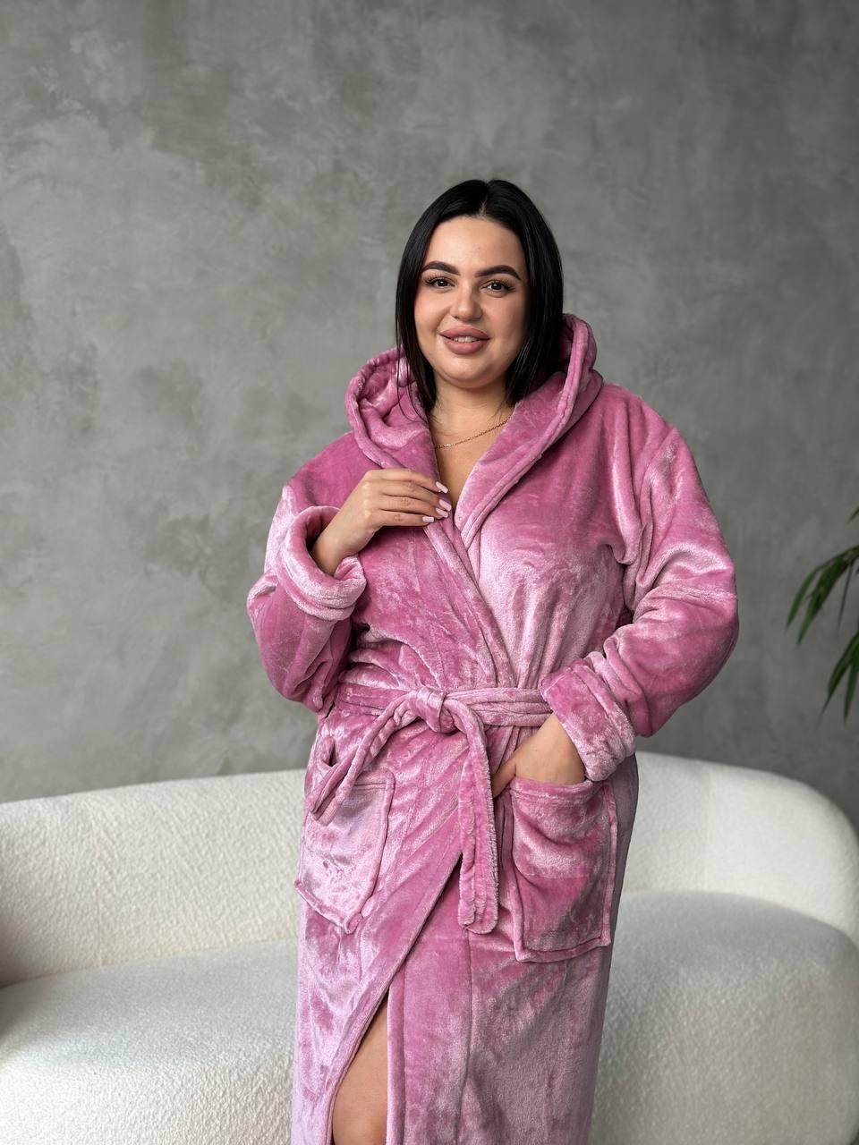 Халат жіночий махровий батал 4XL (3203/4) - фото 10 Халат жіночий махровий батал 4XL (3203/4) - фото 10