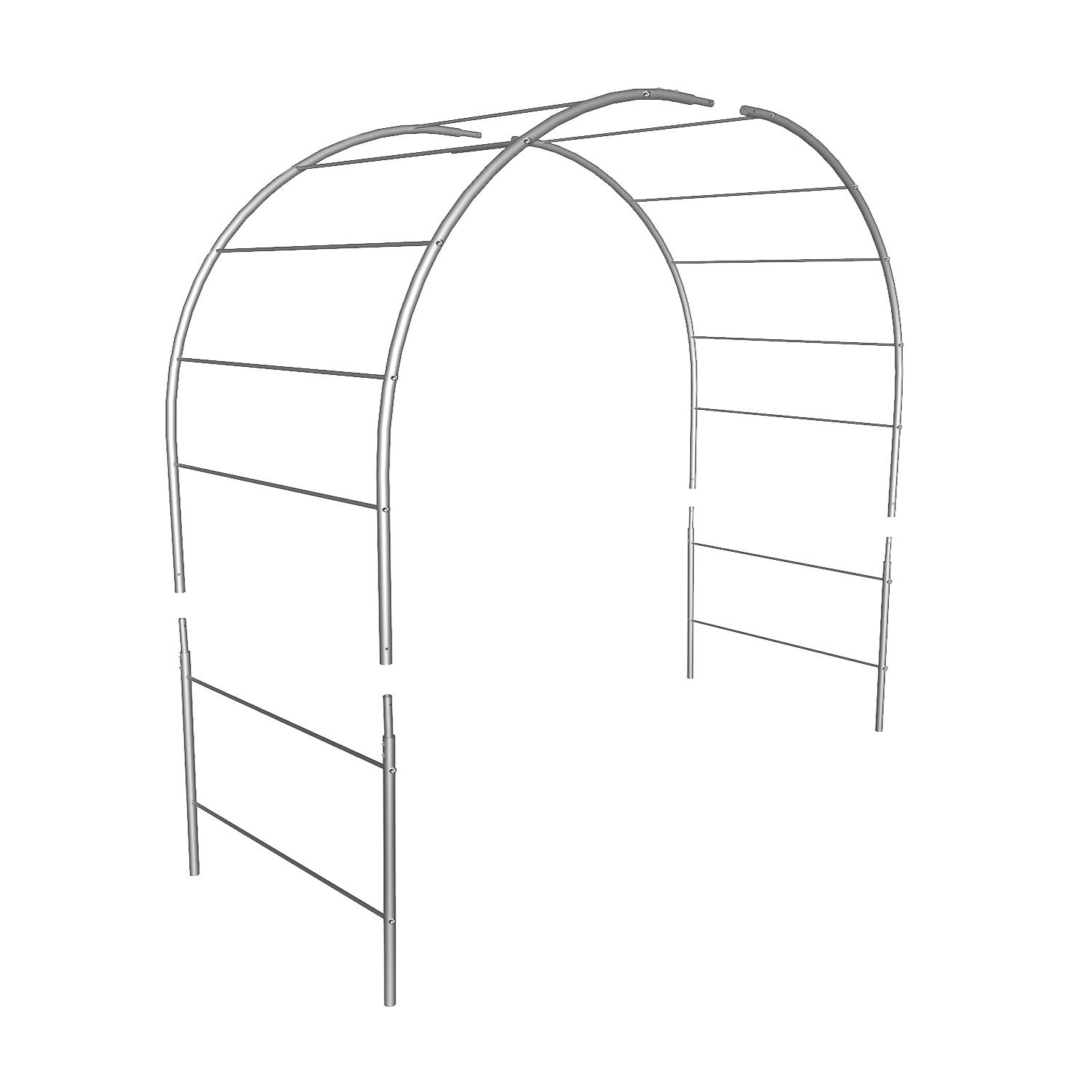 Опора для растений арка садовая 2900х2500х1000 мм d 24 мм/d 12 мм (АС-D24/D12-2900*2500*1000) - фото 6