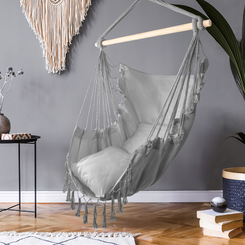 Крісло-гамак бразильське Malatec 100 см до 120 кг Сірий - фото 7