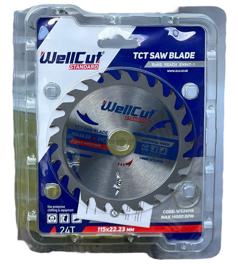 Диск пильный по дереву WellCut Standard 115х22.23 24T (31642077)