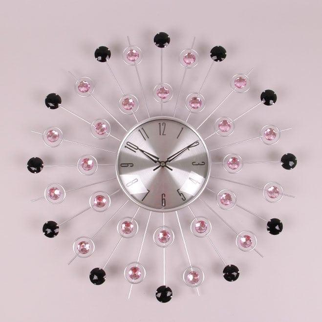 Часы металлические с стразами Flora D-50 см (38188)