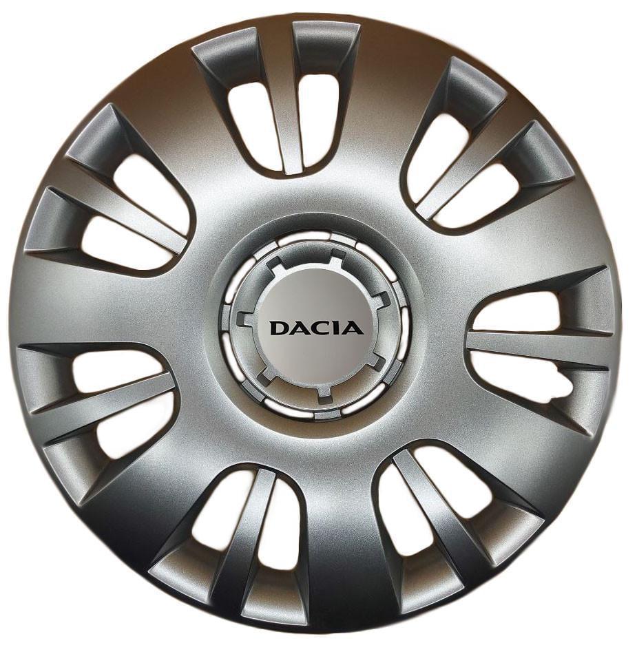 Колпаки SJS 312 с логотипом Dacia R15 4 шт. Серебряный (2654558035)