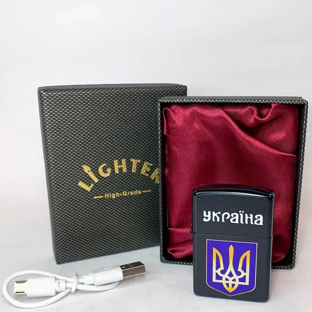 Зажигалка электронная "Україна" Герб Black (32162182)