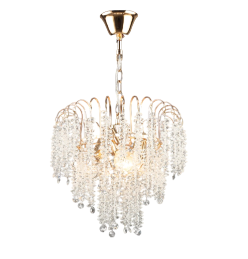 Люстра подвесная Sirius хрустальная E27/3 Золотой (E2689/3)