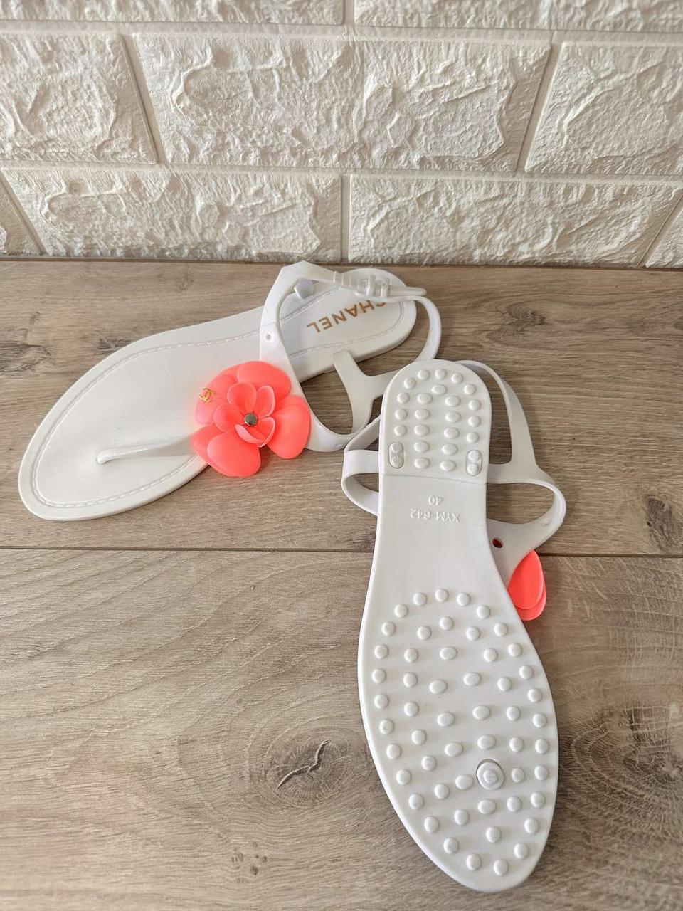 Босоножки шлепанцы женские пляжные р. 40 25 см Белый с розовым (KG-7967) - фото 3 Босоножки шлепанцы женские пляжные р. 40 25 см Белый с розовым (KG-7967) - фото 3