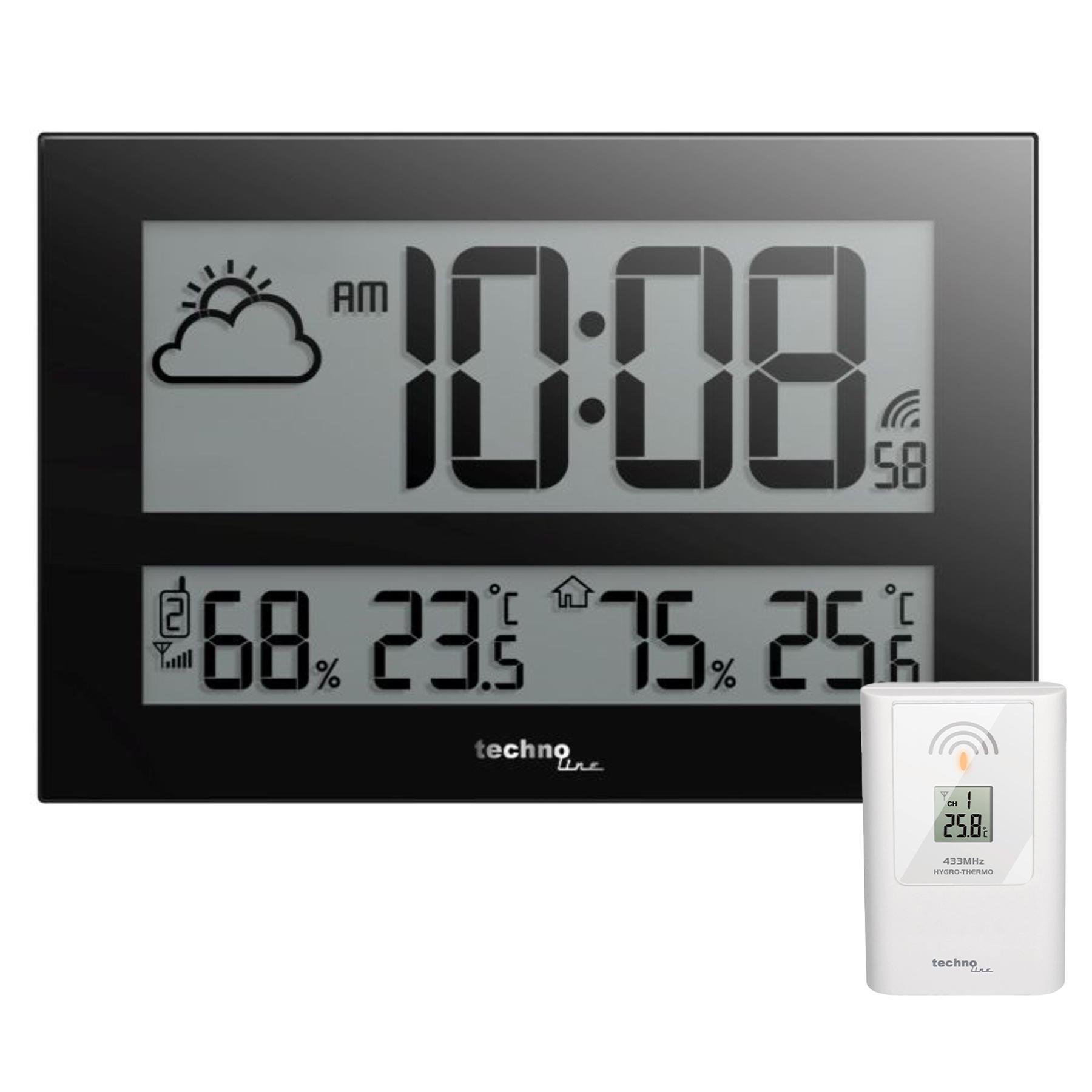 Годинник настінний Technoline WS8011 Black (1038)