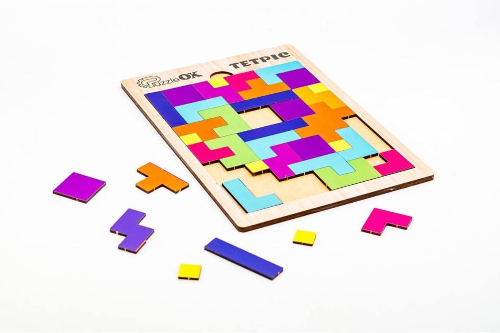 Сортер пазл детский развивающий PuzzleOK Танграм Тетрис 39 деталей