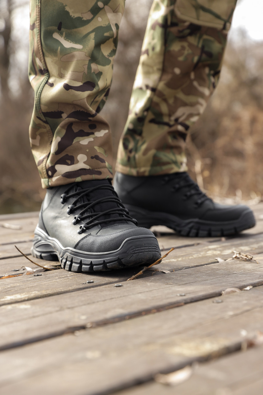 Напівчоботи із натуральної Undolini Бруклін р. 41 Чорний (24852013) - фото 2