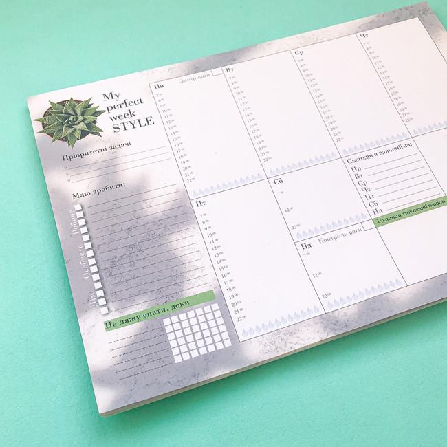 Еженедельник настольный стильный Weekly Style А4 52 листа (LFWEUPST023) - фото 6